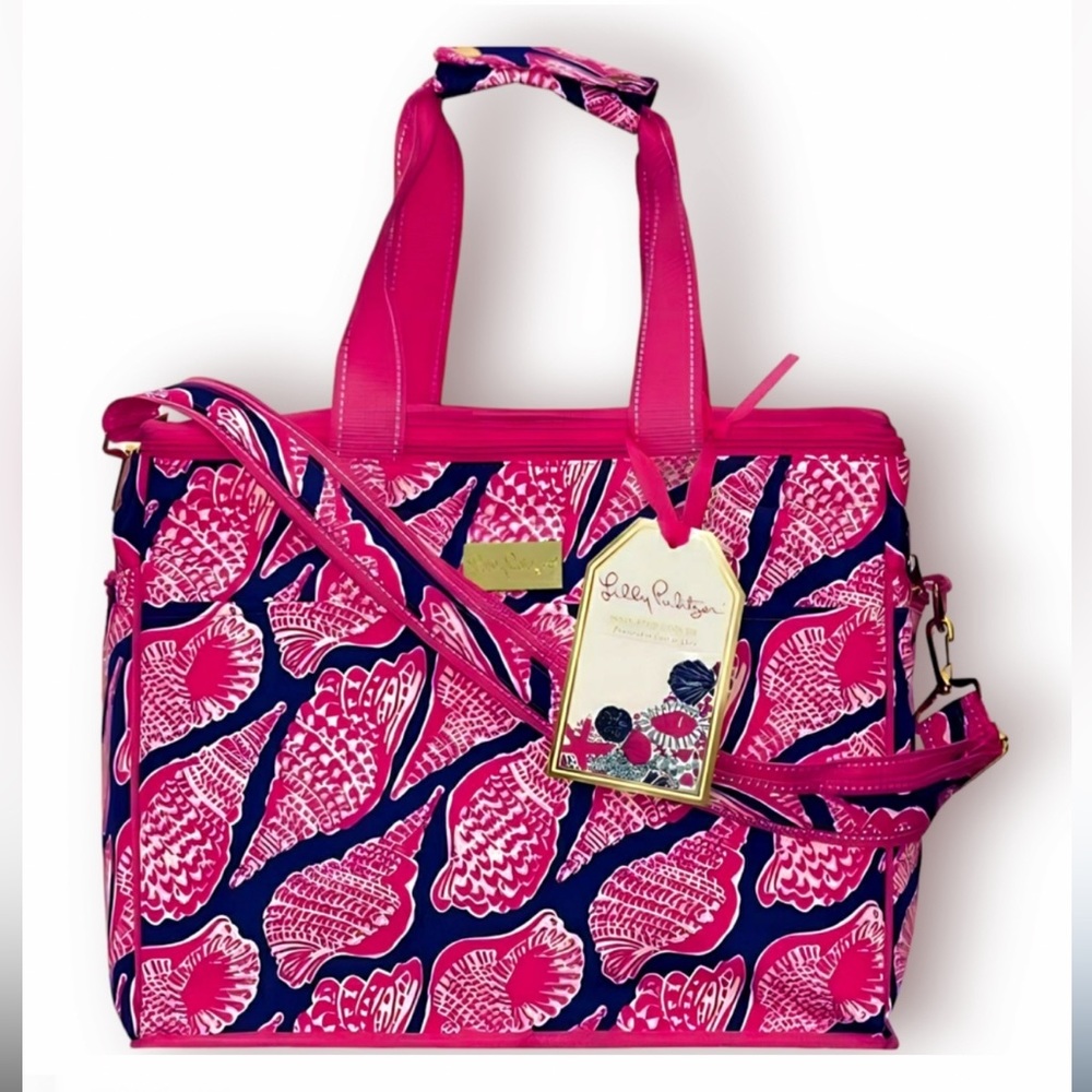 Lilly Pulitzer Beach Cooler in CUTE AS SHELL Summer Beach Bag NEW
